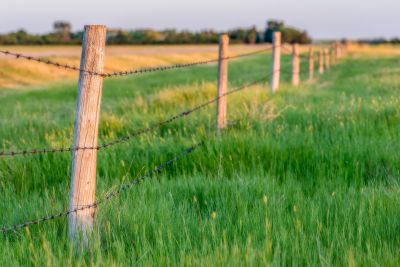 Barb Wire Fence Installation