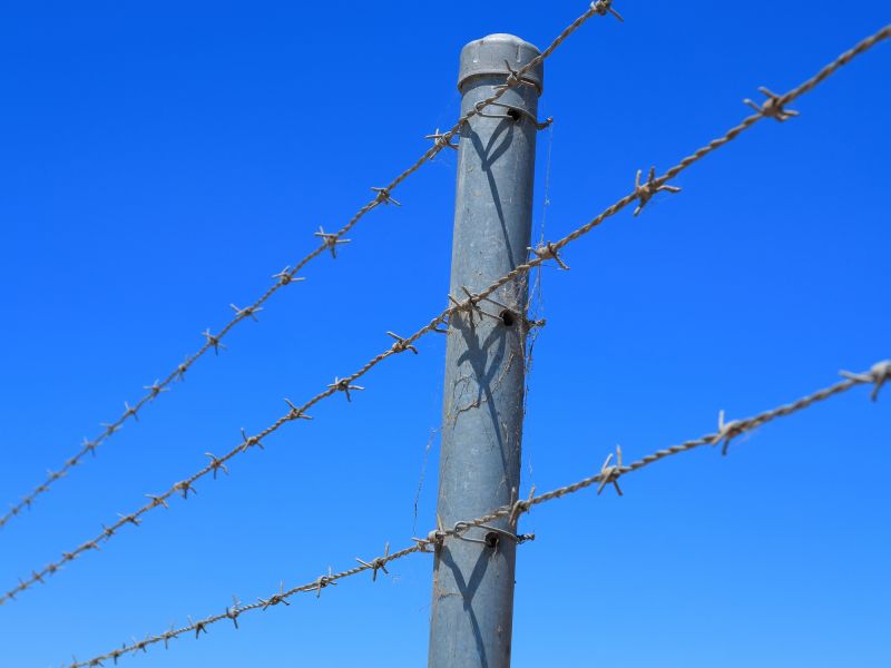 Barb Wire Fence Installation