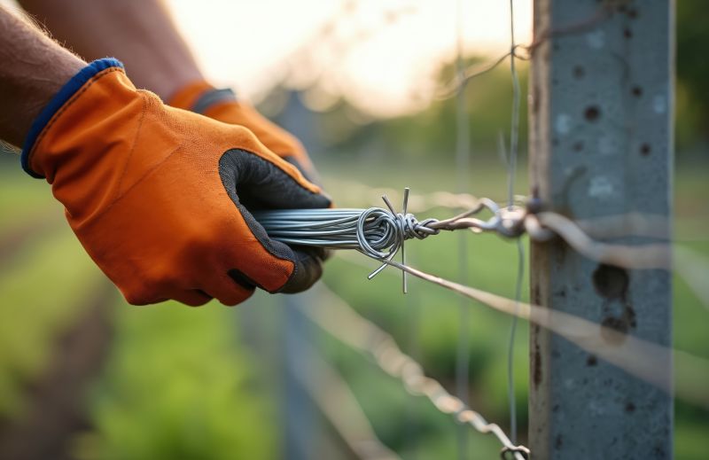 Close-Up of Fence Tensioning